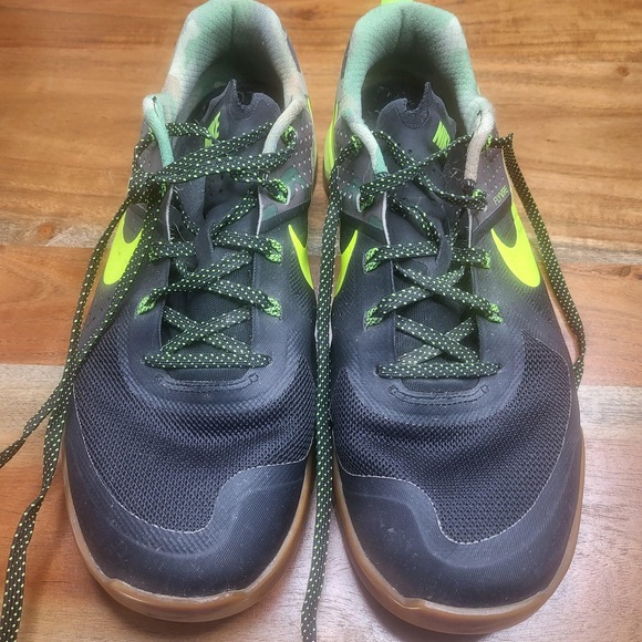 Nike Metcon 1 Shoes Mens Size 10 Black Volt Camo Gum Training CrossFit Flywire - Picture 1 of 6